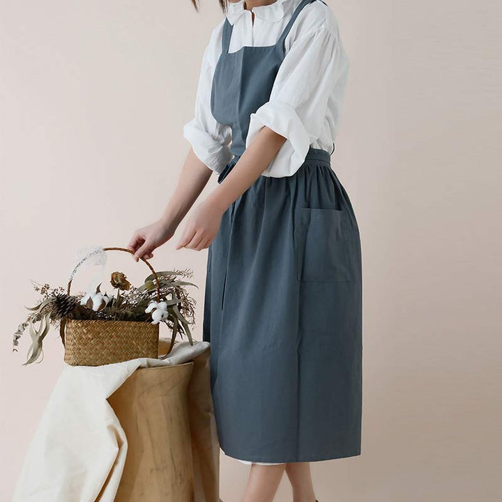 Waterproof Cotton Apron with Convenient Pockets - ChefMate-Pink-State of Style