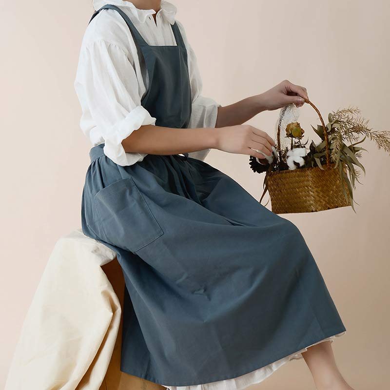 Waterproof Cotton Apron with Convenient Pockets - ChefMate-Pink-State of Style