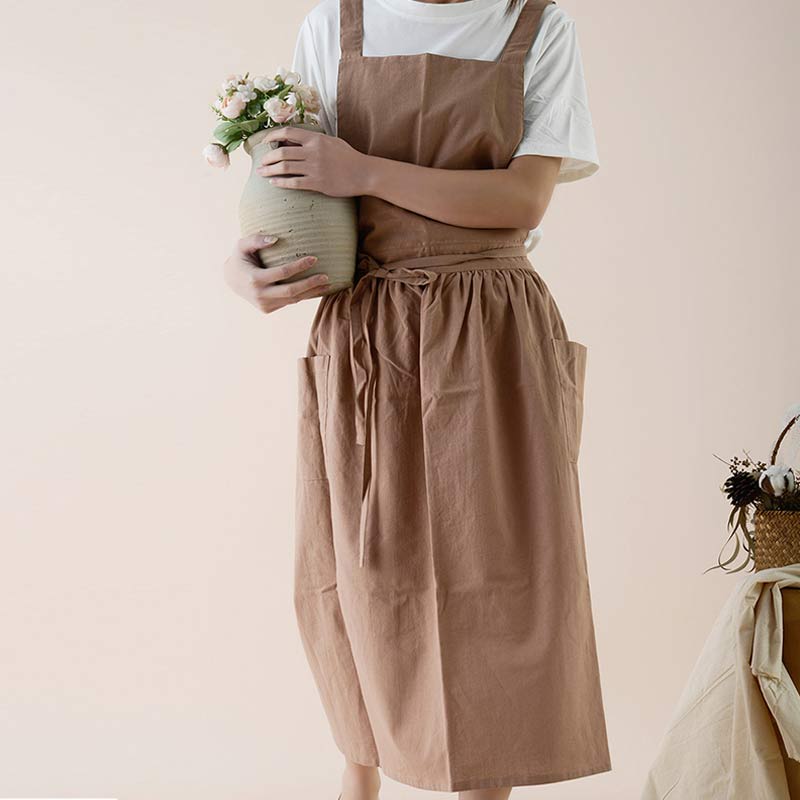 Waterproof Cotton Apron with Handy Pockets - ChefMate-Orange-State of Style
