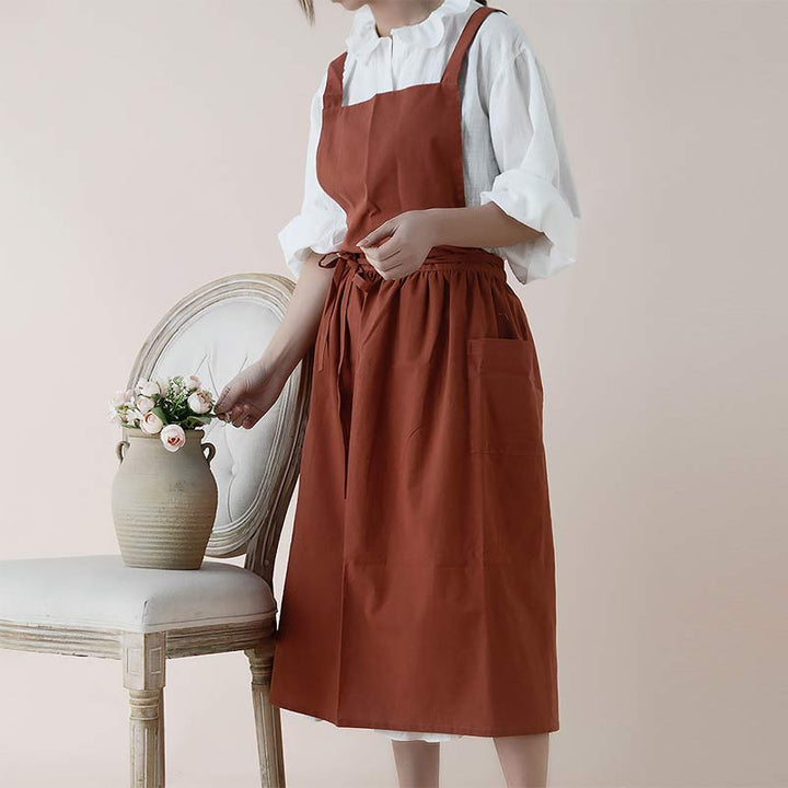 Waterproof Cotton Apron with Handy Pockets - ChefMate-Red-State of Style