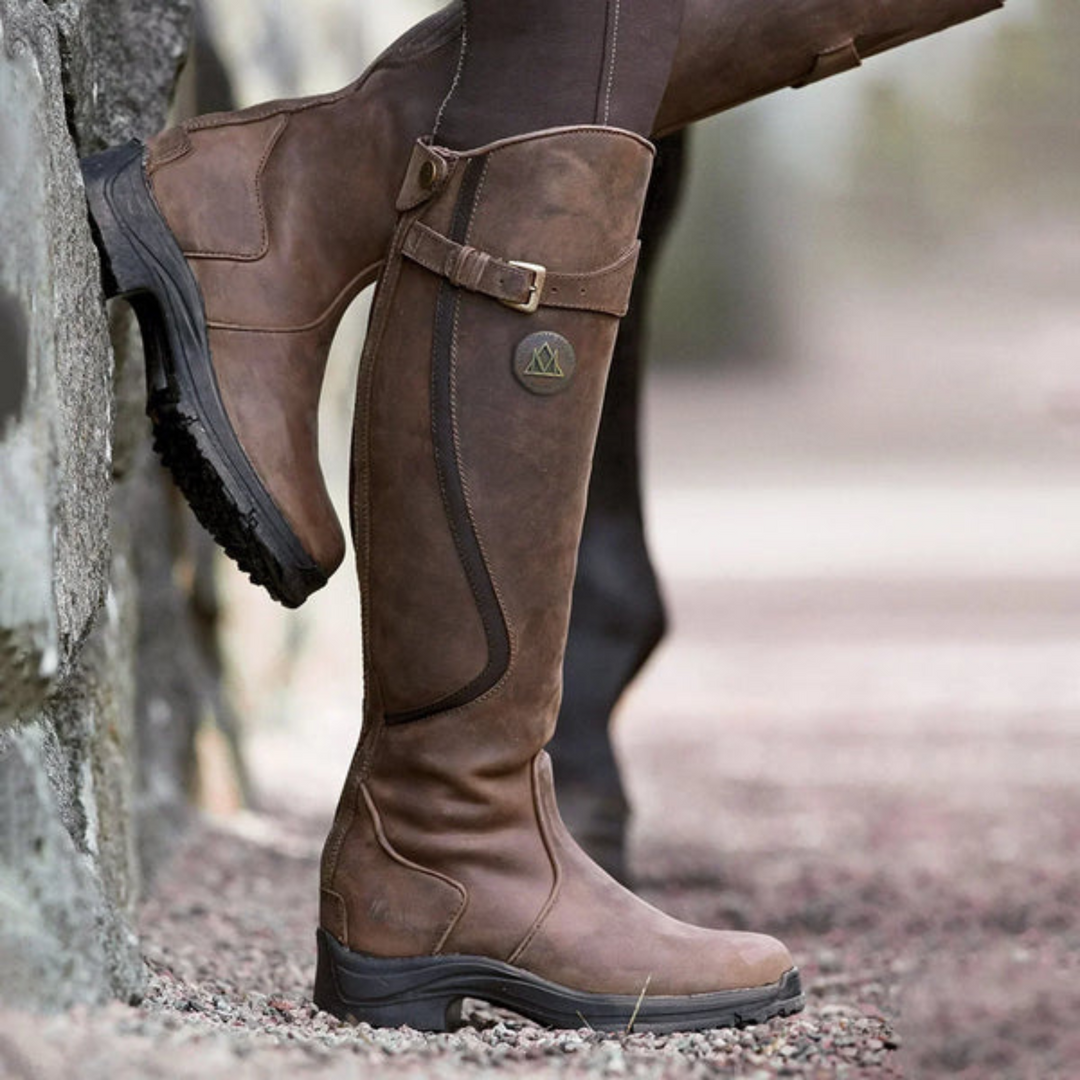 Waterproof High Heel Women’s Boots - Aurora-Dark Brown-4-State of Style