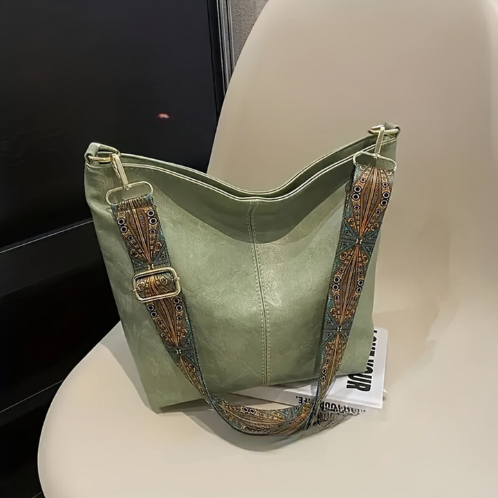 Waterproof Leather Handbag - Mia-Light Green-State of Style