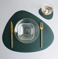 Waterproof Leather Placemat Set - Tablevo-Green-State of Style