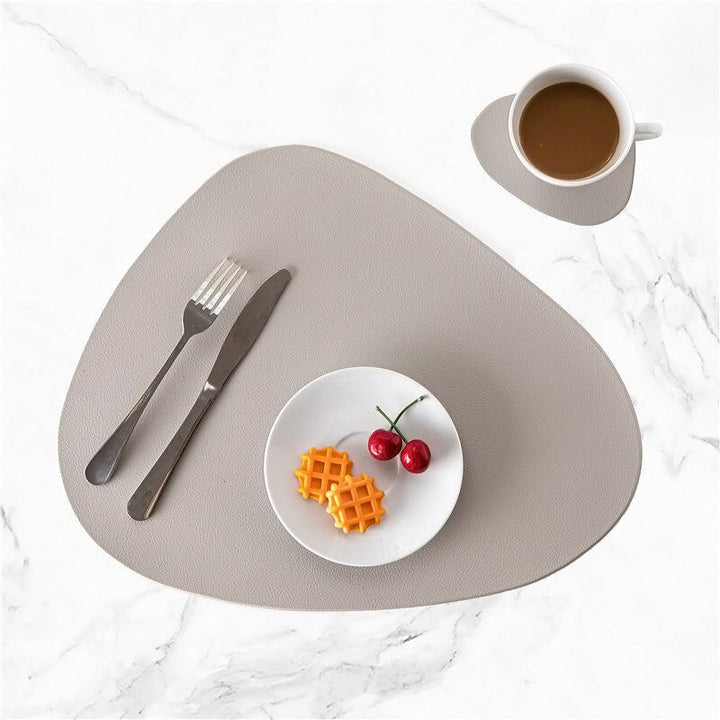 Waterproof Leather Placemat Set - Tablevo-Grey-State of Style