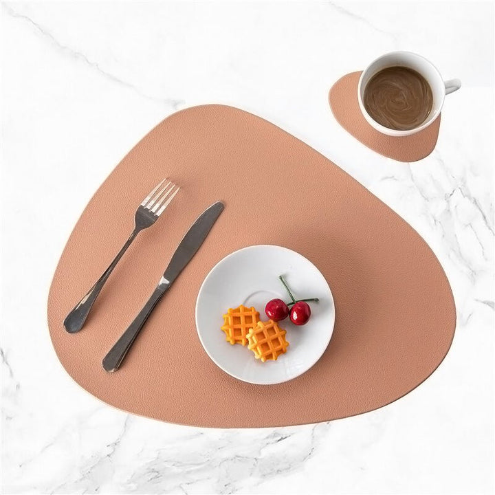 Waterproof Leather Placemat Set - Tablevo-Pink-State of Style