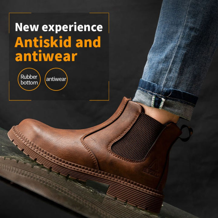 Waterproof Leather Work Boots - Sigvard-Camel-6.5-State of Style