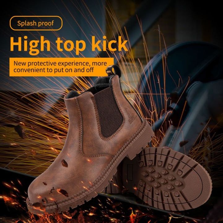 Waterproof Leather Work Boots - Sigvard-Camel-6.5-State of Style