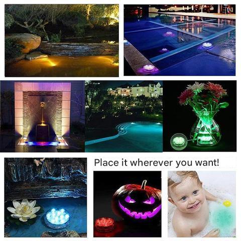 Waterproof LED Underwater Light with Remote Control - GlowRipple-1 + 1 FREE-State of Style