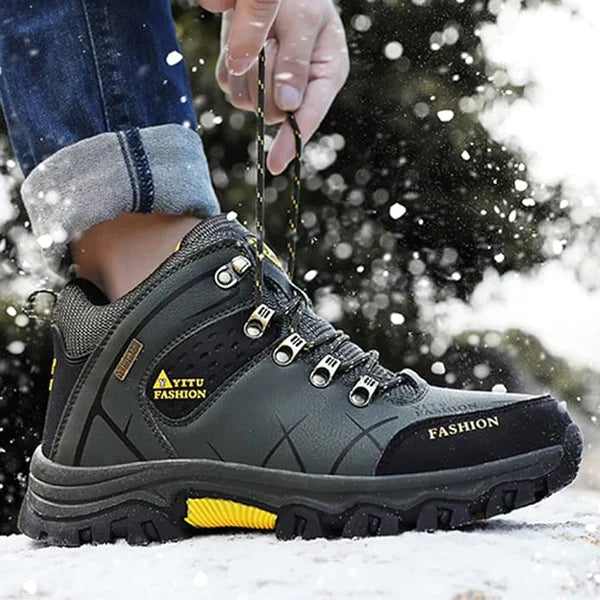 Waterproof Men's Boots with Ergonomic Sole - Victor Winter Guard-Army Green-7.5-State of Style
