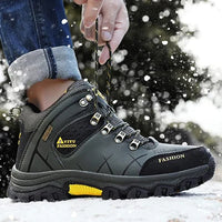 Waterproof Men's Boots with Ergonomic Sole - Victor Winter Guard-Army Green-7.5-State of Style