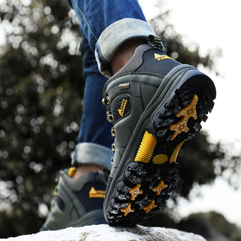 Waterproof Men's Boots with Ergonomic Sole - Victor Winter Guard-Army Green-7.5-State of Style