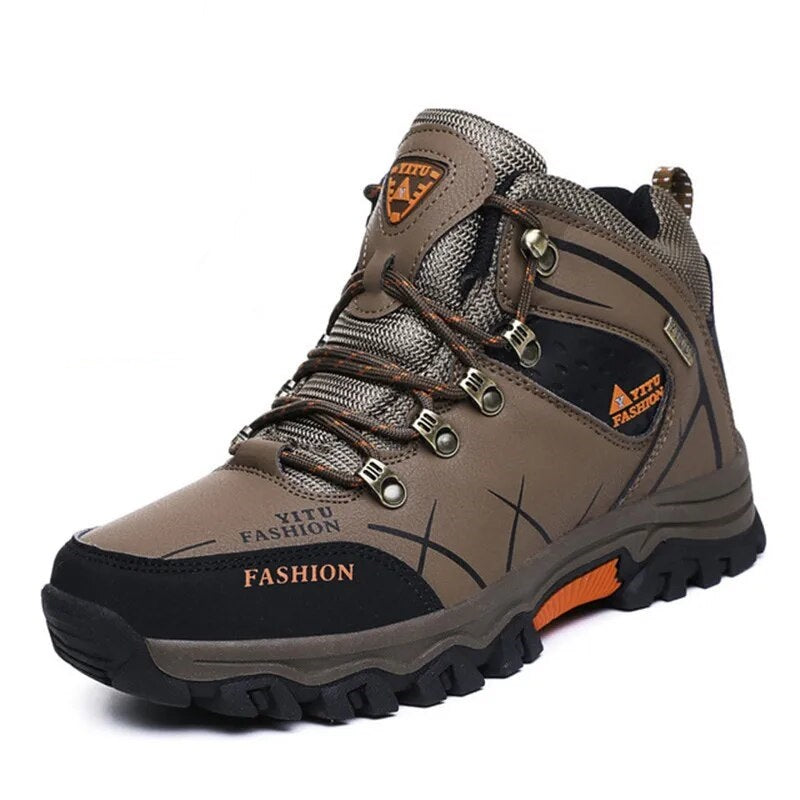 Waterproof Men's Boots with Ergonomic Sole - Victor Winter Guard-Khaki-7.5-State of Style