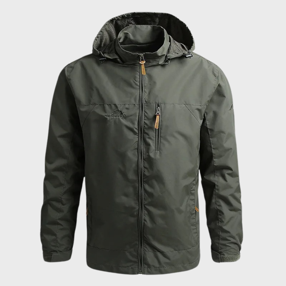 Waterproof Men's Jacket - ElementShield-Olive Green-M-State of Style