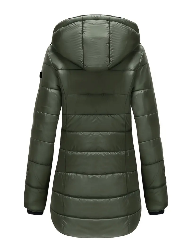 Waterproof Mid-Length Winter Jacket - Aspen-Beige-S-State of Style