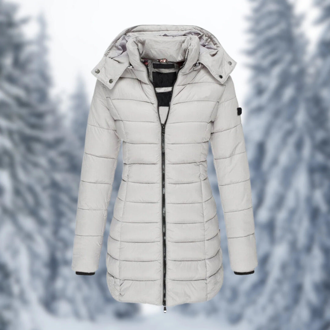 Waterproof Mid-Length Winter Jacket - Aspen-White-S-State of Style