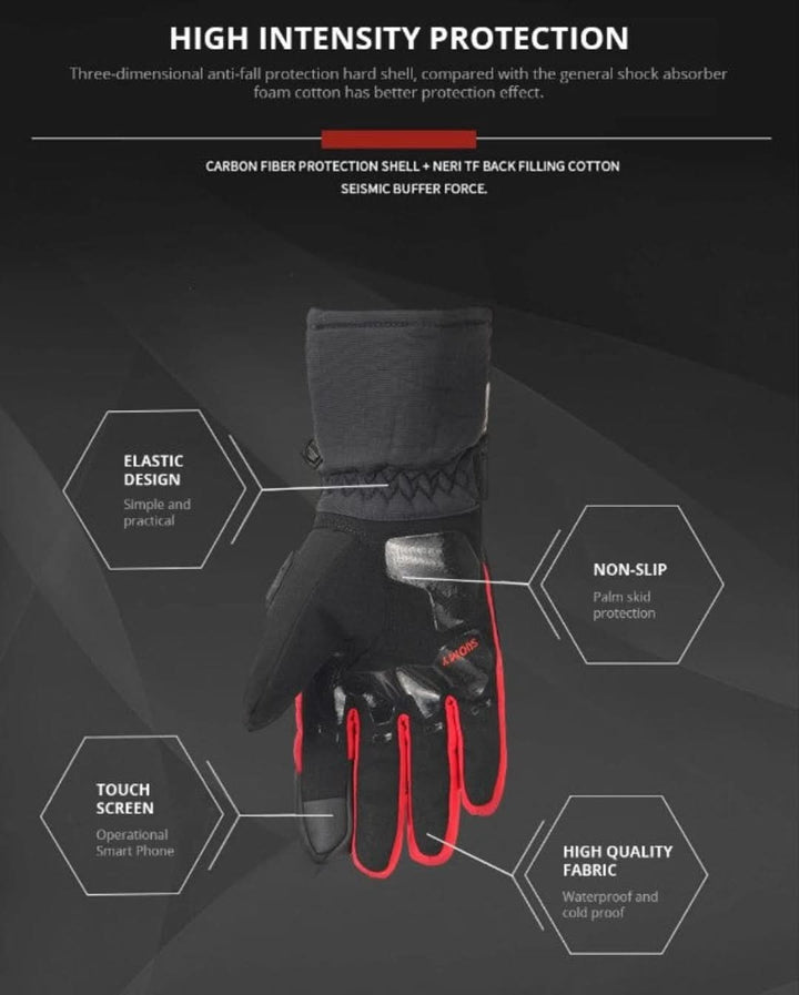 Waterproof Motorcycle Gloves for Winter - ShieldRide-Black-M-State of Style
