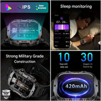 Waterproof Outdoor Smartwatch - TrailMate-Silicon Black-State of Style
