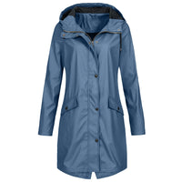 Waterproof Oversized Hooded Raincoat-BLUE-S-State of Style