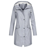 Waterproof Oversized Hooded Raincoat-GRAY-S-State of Style