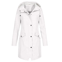 Waterproof Oversized Hooded Raincoat-WHITE-S-State of Style