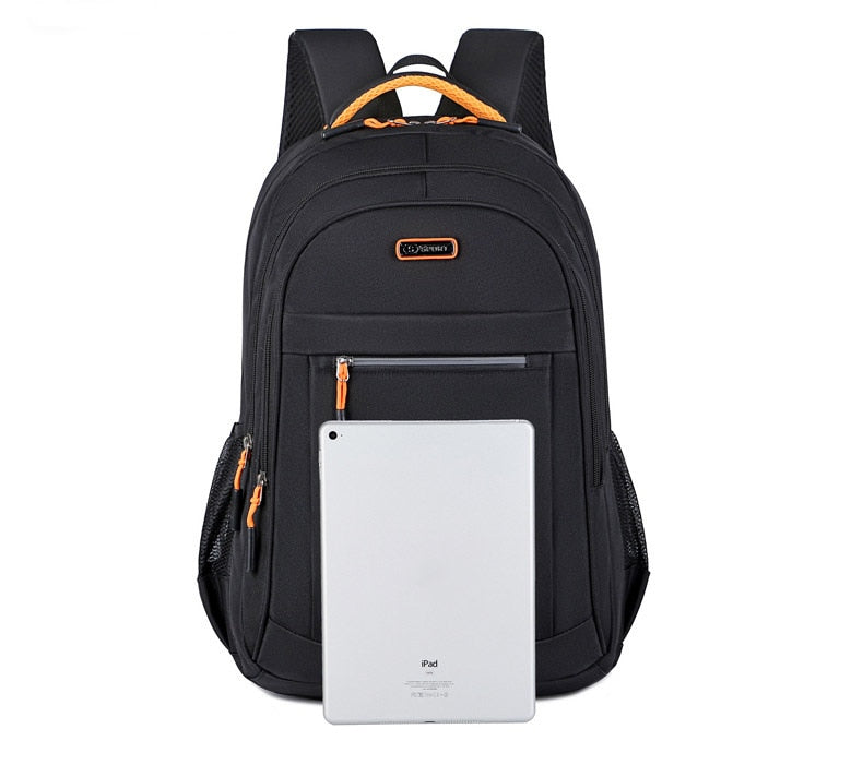 Waterproof Oxford Men's Backpack - UrbanGuard-Black-A-State of Style