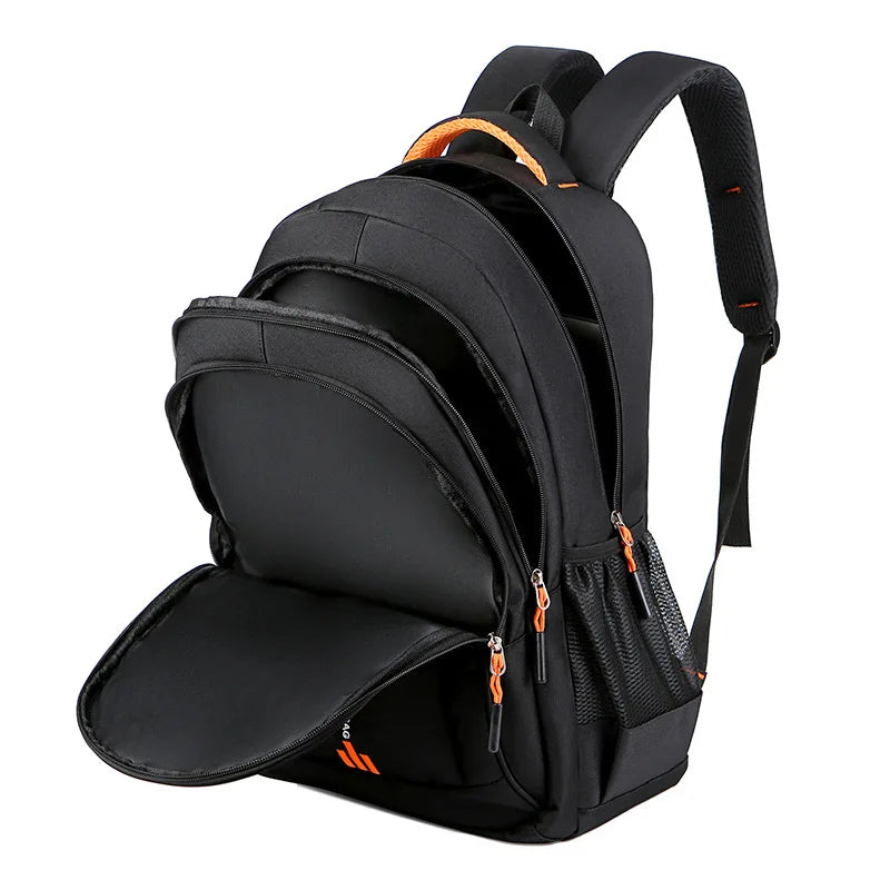 Waterproof Oxford Men's Backpack - UrbanGuard-Black-A-State of Style