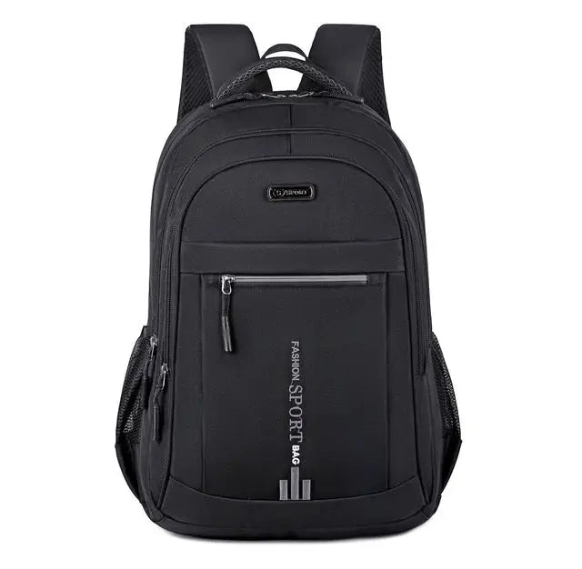 Waterproof Oxford Men's Backpack - UrbanGuard-Black-A-State of Style