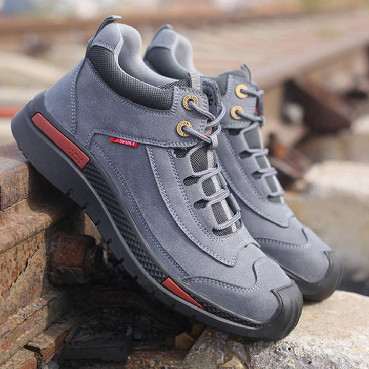 Waterproof Safety Shoes with Style and Comfort - Vigaro-Grey/Blue-7-State of Style