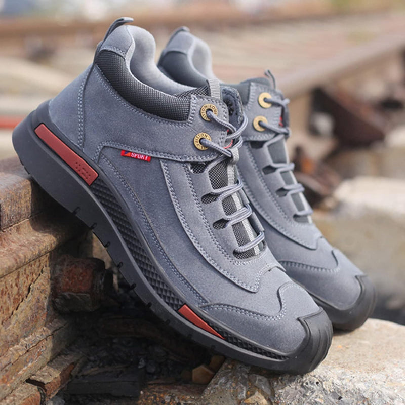 Waterproof Safety Shoes with Style and Comfort - Vigaro-Grey/Blue-7-State of Style