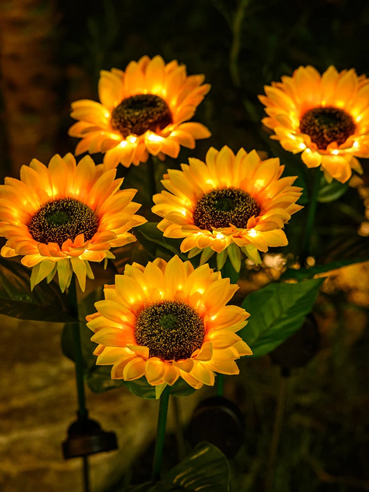 Waterproof Solar Energy Sunflower Lamp - SolarBloom-1-State of Style