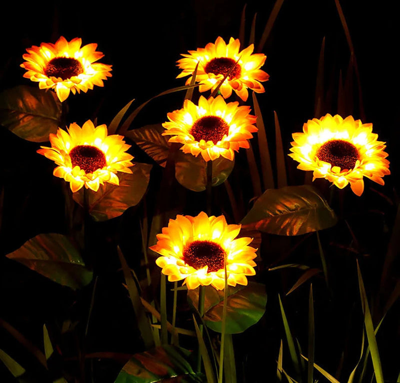 Waterproof Solar Energy Sunflower Lamp - SolarBloom-2-State of Style