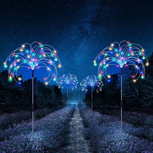 Waterproof Solar Garden Light with Firework Effect – SparkGlow-Multicoloured-State of Style
