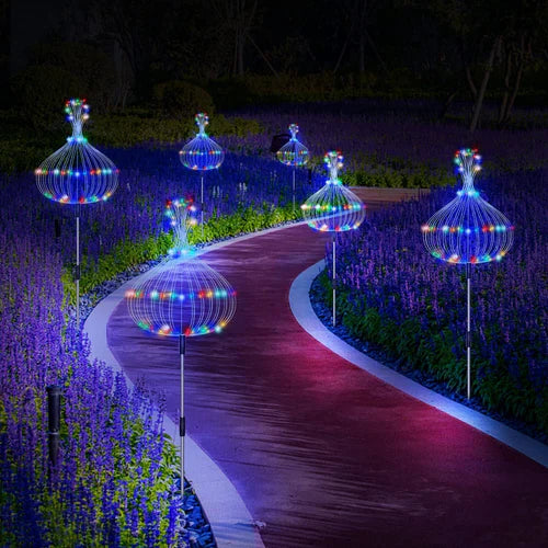 Waterproof Solar Garden Light with Firework Effect – SparkGlow-Multicoloured-State of Style