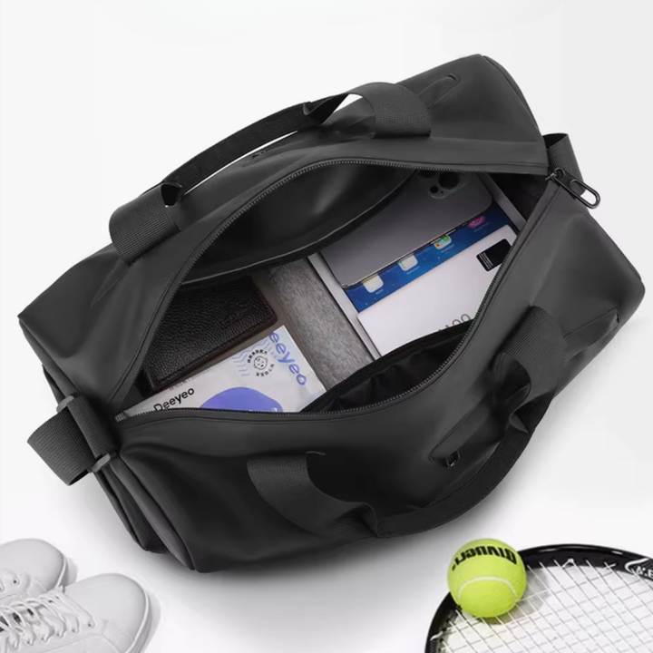 Waterproof Sports Bag with Shoe Compartment - FlexBag Pro-Black-State of Style