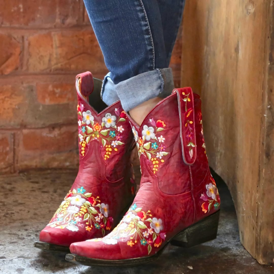 Waterproof Vintage Cowgirl Boots - Sierra-Red-3.0-State of Style