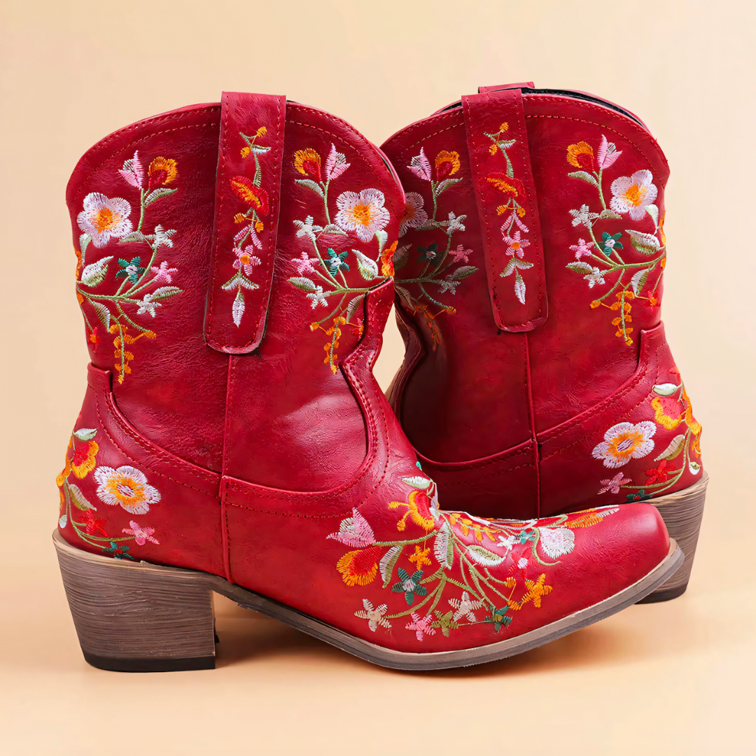 Waterproof Vintage Cowgirl Boots - Sierra-Red-3.0-State of Style