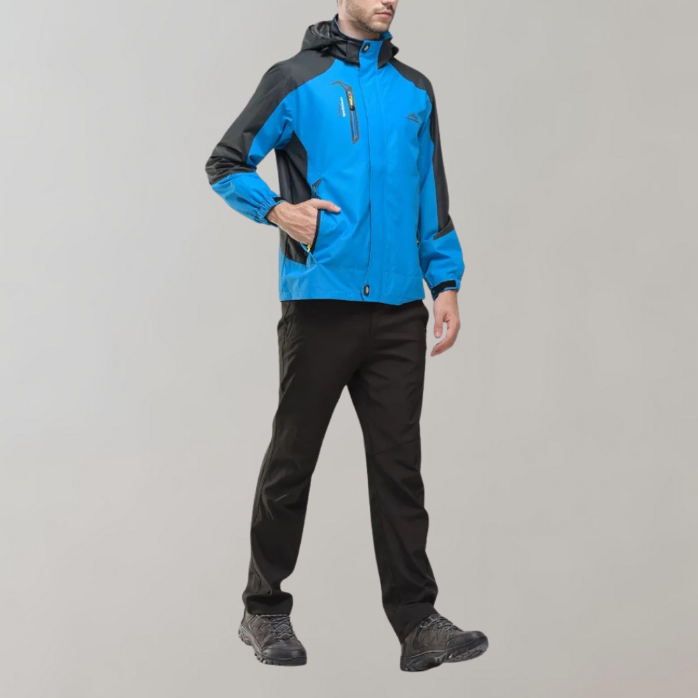 Waterproof Wind Jacket for Men - StormGuard-Blue-L-State of Style