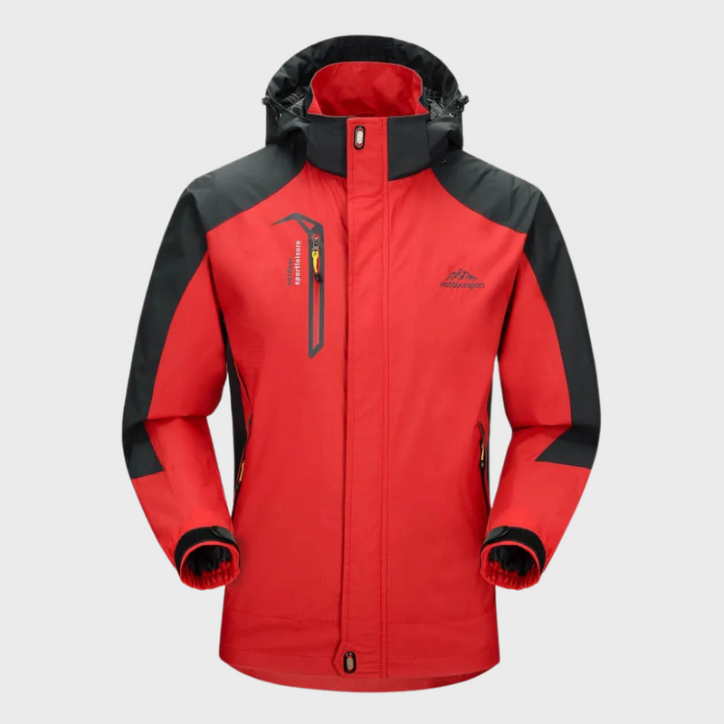 Waterproof Wind Jacket for Men - StormGuard-Red-L-State of Style