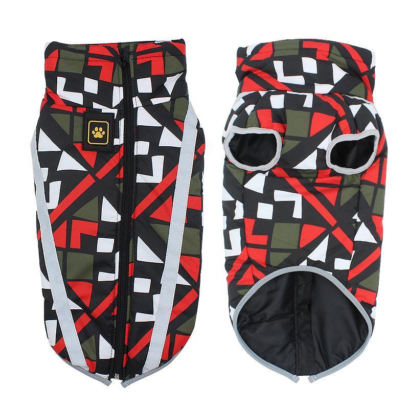 Waterproof Winter Jacket for Dogs - StormGuard-Red checkered-XS-State of Style
