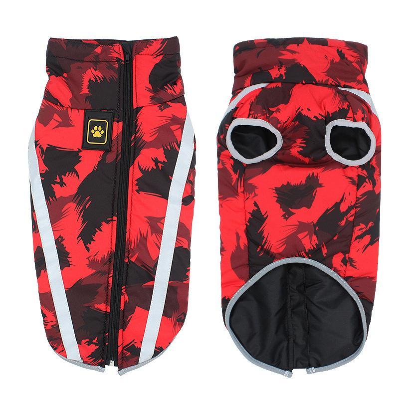 Waterproof Winter Jacket for Dogs - StormGuard-Red graffiti-XS-State of Style