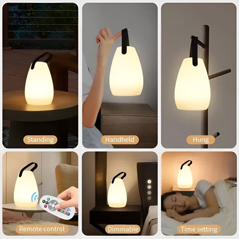 Waterproof Wireless LED Table Lamp for Indoor & Outdoor - Lumora-Round-State of Style