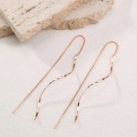 Wave Threader Earrings | Stylish Women's Jewellery-GOLD-State of Style