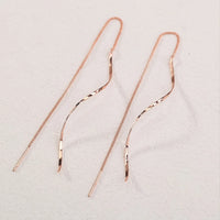Wave Threader Earrings | Stylish Women's Jewellery-GOLD-State of Style
