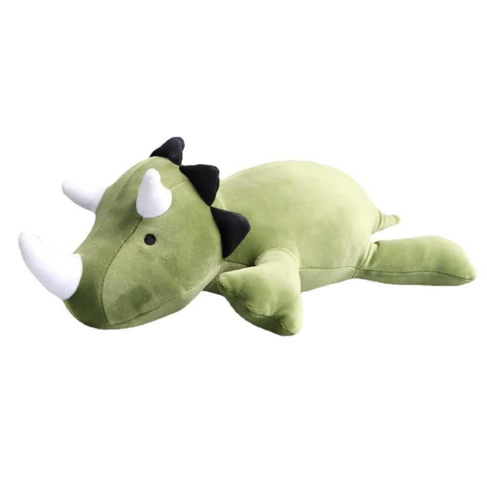 Weighted Dinosaur Plush - CuddleSaurus-Green Triceratops-40cm (0.5kg)-State of Style