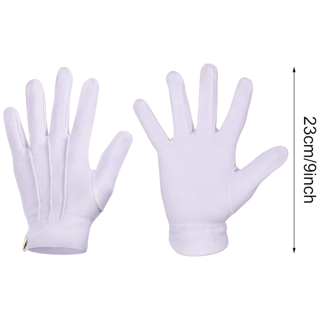 White Cotton Santa Gloves - Holly-State of Style