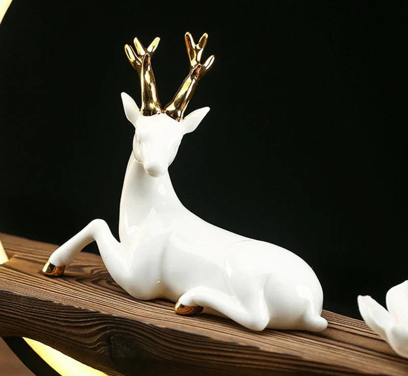 White Deer Incense Burner Lamp - SereneStag-State of Style