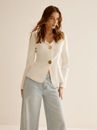 White Slim Fit Ladies Blazer - Clara-XS-State of Style