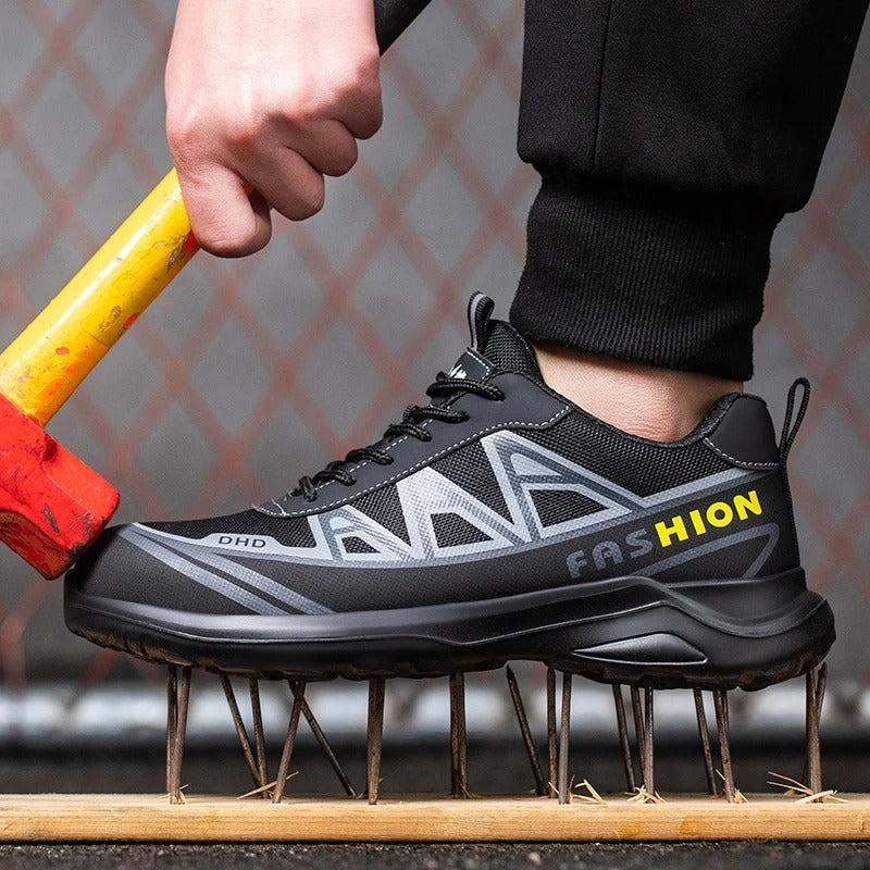Wide Men's Safety Shoes - MaxGuard S3-Black Grey-5.5-State of Style