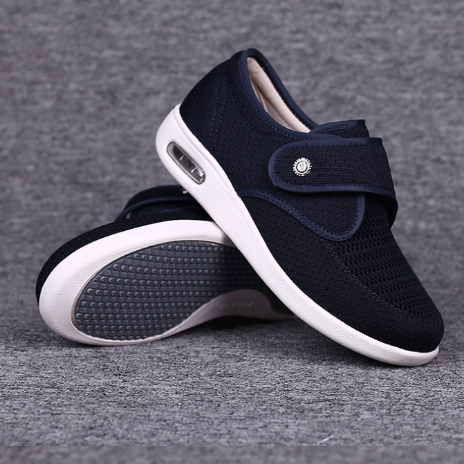 Wide Orthopedic Diabetic Women's Shoes - ComfortPlus-Blue-3.5-State of Style