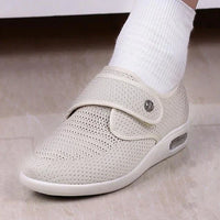 Wide Orthopedic Diabetic Women's Shoes - ComfortPlus-Cream-3.5-State of Style